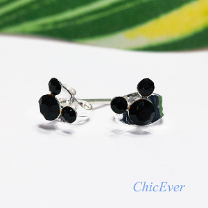 20x Mini-Ohrstecker Micky maus 8311 - schwarz